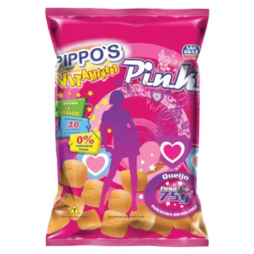 Salgadinho Pippos Queijo Rosa